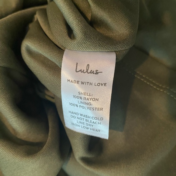 NEW Lulus Maxi Open Back Olive Green Dress - Picture 8 of 8